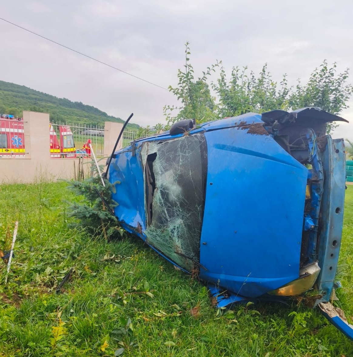 Accident grav! Intervenție la un accident rutier petrecut în localitatea Mica